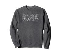 Offizielles AC/DC Jagged Logo Rock Musik Band Hard Rock Sweatshirt, Unisex für Erwachsene, Anthrazit Meliert, L