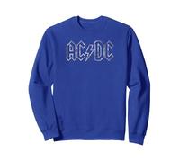 Offizielles AC/DC Jagged Logo Rock Musik Band Hard Rock Sweatshirt, Unisex für Erwachsene, Königsblau, XL