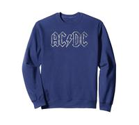 Offizielles AC/DC Jagged Logo Rock Musik Band Hard Rock Sweatshirt, Unisex für Erwachsene, Marineblau, S