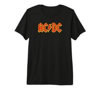 Offizielles AC/DC Logo Gelb Rot Rock Musik Band Fan Geschenk Premium T-Shirt