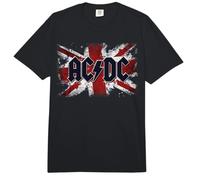 Offizielles AC/DC Logo UK Flag Comfort Colors Adult Heavyweight T-Shirt