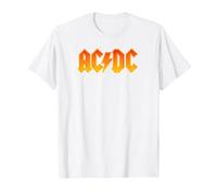 Offizielles AC/DC Rock Musik Band Feuer Logo Fan Geschenk T-Shirt, Herren, Weiß, S