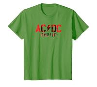 Offizielles AC/DC Rock Musik Band PWRUP Photo Logo T-Shirt, Kinder, Hellgrün, 140