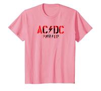 Offizielles AC/DC Rock Musik Band PWRUP Photo Logo T-Shirt, Kinder, Rosa, 92