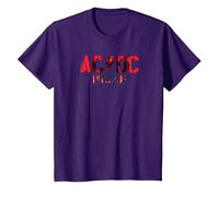 Offizielles AC/DC Rock Musik Band PWRUP Photo Logo T-Shirt, Kinder, Violett, 116