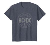 Offizielles AC/DC Rock N Roll Damnation Band Heavy Metal T-Shirt, Kinder, Blau Meliert, 104