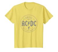 Offizielles AC/DC Rock N Roll Damnation Band Heavy Metal T-Shirt, Kinder, Gelb, 128