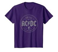 Offizielles AC/DC Rock N Roll Damnation Band Heavy Metal T-Shirt, Kinder, Violett, 92