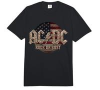 Offizielles AC/DC Rock or Bust US Flag Rock Band Comfort Colors Adult Heavyweight T-Shirt