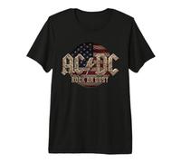 Offizielles AC/DC Rock or Bust US Flag Rock Band Premium T-Shirt