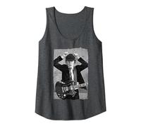 Offizielles AC/DC Rockband Angus Young Distressed Foto Musik Tank Top, Damen, Anthrazit Meliert, XXL