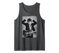 Offizielles AC/DC Rockband Angus Young Distressed Foto Musik Tank Top, Herren, Anthrazit Meliert, XL