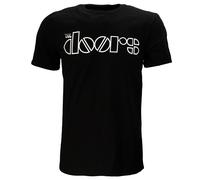 Offizielles Band-T-Shirt mit The Doors-Logo S Schwarz
