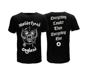 Offizielles Band-T-Shirt von Motörhead England mit Rückenaufdruck L Schwarz
