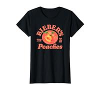 Offizielles Bieber's Peaches Black T-Shirt, Damen, Schwarz, XL