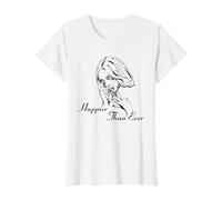 Offizielles Billie Eilish Happier Than Ever White T-Shirt, Damen, Weiß, L