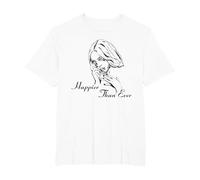 Offizielles Billie Eilish Happier Than Ever White T-Shirt, Herren Große Größen, Weiß, 2X Tall