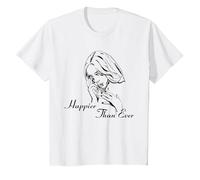 Offizielles Billie Eilish Happier Than Ever White T-Shirt, Kinder, Weiß, 140