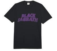 Offizielles Black Sabbath Retro Wavy Logo Comfort Colors Adult Heavyweight T-Shirt