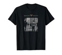 Offizielles Bon Jovi Forever Black T-Shirt, Herren, Schwarz, XL