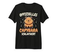 Offizielles Capybara Schlafshirt Schlafanzug Nachthemd Premium T-Shirt