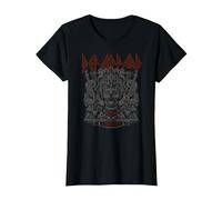 Offizielles Def Leppard Love Bites Song Logo Retro Band T-Shirt, Damen, Schwarz, M