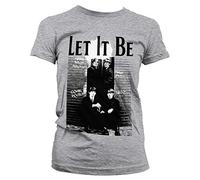 Offizielles Lizenzprodukt Beatles - Let It Be Damen T-Shirt (H.Grau), Medium