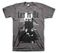 Offizielles Lizenzprodukt Beatles - Let It Be Herren T-Shirt (Dunkelgrau), Medium