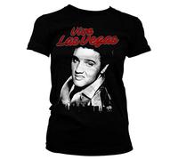 Offizielles Lizenzprodukt Elvis - Viva Las Vegas Damen T-Shirt (Schwarz), Medium