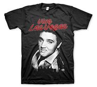 Offizielles Lizenzprodukt Elvis - Viva Las Vegas Herren T-Shirt (Schwarz), X-Large