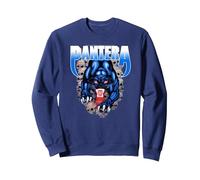 Offizielles Pantera Vintage Band Logo Groove Metal Retro Sweatshirt, Unisex für Erwachsene, Marineblau, XL