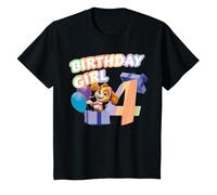 Offizielles Paw Patrol Skye Birthday Girl Age 4 T-Shirt