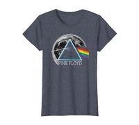 Offizielles Pink Floyd Dark Side of The Moon Rock Band T-Shirt, Damen, Blau Meliert, 3XL