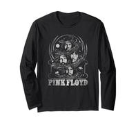 Offizielles Pink Floyd Distressed Faces Rock Band Musik Langarmshirt