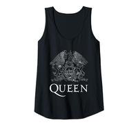 Offizielles Queen-Wappen-Logo, Weiß Tank Top, Damen, Schwarz, L
