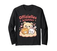 Offizielles Schlafshirt Kawaii Tiere Schlafanzug Langarmshirt