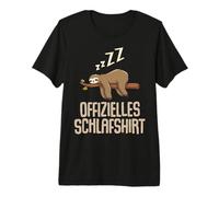 Offizielles Schlafshirt Nachthemd Pyjama Faultier Geschenk Premium T-Shirt