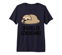 Offizielles Schlafshirt Pyjama Nachthemd Faultier Geschenk Premium T-Shirt