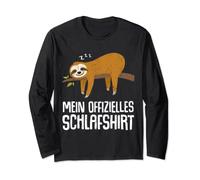 Offizielles Schlafshirt Pyjama Schlafanzug Faultier Geschenk Langarmshirt