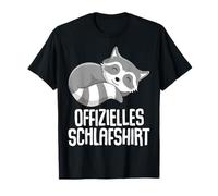 Offizielles Schlafshirt Pyjama Waschbär Bär Racoon Geschenk T-Shirt