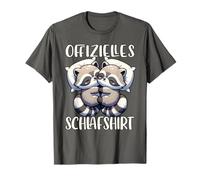 Offizielles Schlafshirt Waschbär Schlafanzug Schlafen Lustig T-Shirt