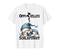 Offizielles Schlafshirt Weißer Hund Schlafanzug Dame Kinder T-Shirt