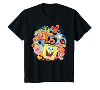 Offizielles Spongebob Squarepants Good Vibes I'm 5 Birthday T-Shirt