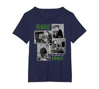 Offizielles The Beatles Band The Cavern Club 1962 Liverpool T-Shirt, Damen Große Größen, Marineblau, 1X