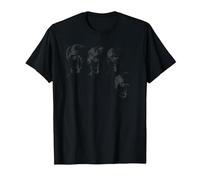 Offizielles The Beatles Gesichter Retro Band Pop Rock T-Shirt, Herren, Schwarz, L