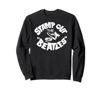Offizielles The Beatles Stamp Out Rock Roll British Band Sweatshirt, Unisex für Erwachsene, Schwarz, S
