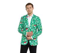 OFFSTREAM Weihnachtsjacke für Herren in Verschiedenen Drucken, Green Time Jacket Only, XXL