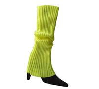 Ofggd 80er-90er Jahre Frauen Mädchen Strick Skating Beinstulpen Regenbogen Gestreifte Gehäkelte Gerippte Kniestrümpfe Für Party Accessoires. Gerippte Gestrickte Fußlose Socken