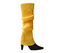 Ofggd 80er-90er Jahre Frauen Mädchen Strick Skating Beinstulpen Regenbogen Gestreifte Gehäkelte Gerippte Kniestrümpfe Für Party Accessoires. Gerippte Gestrickte Fußlose Socken