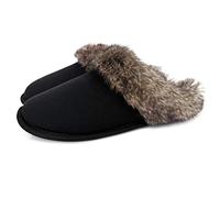 ofoot Damen Winter warme Mokassins Hauspelz Hausschuhe, Damen Indoor Slip On Schuhe mit Memory Foam Zopfmuster gefütterte Gummisohle